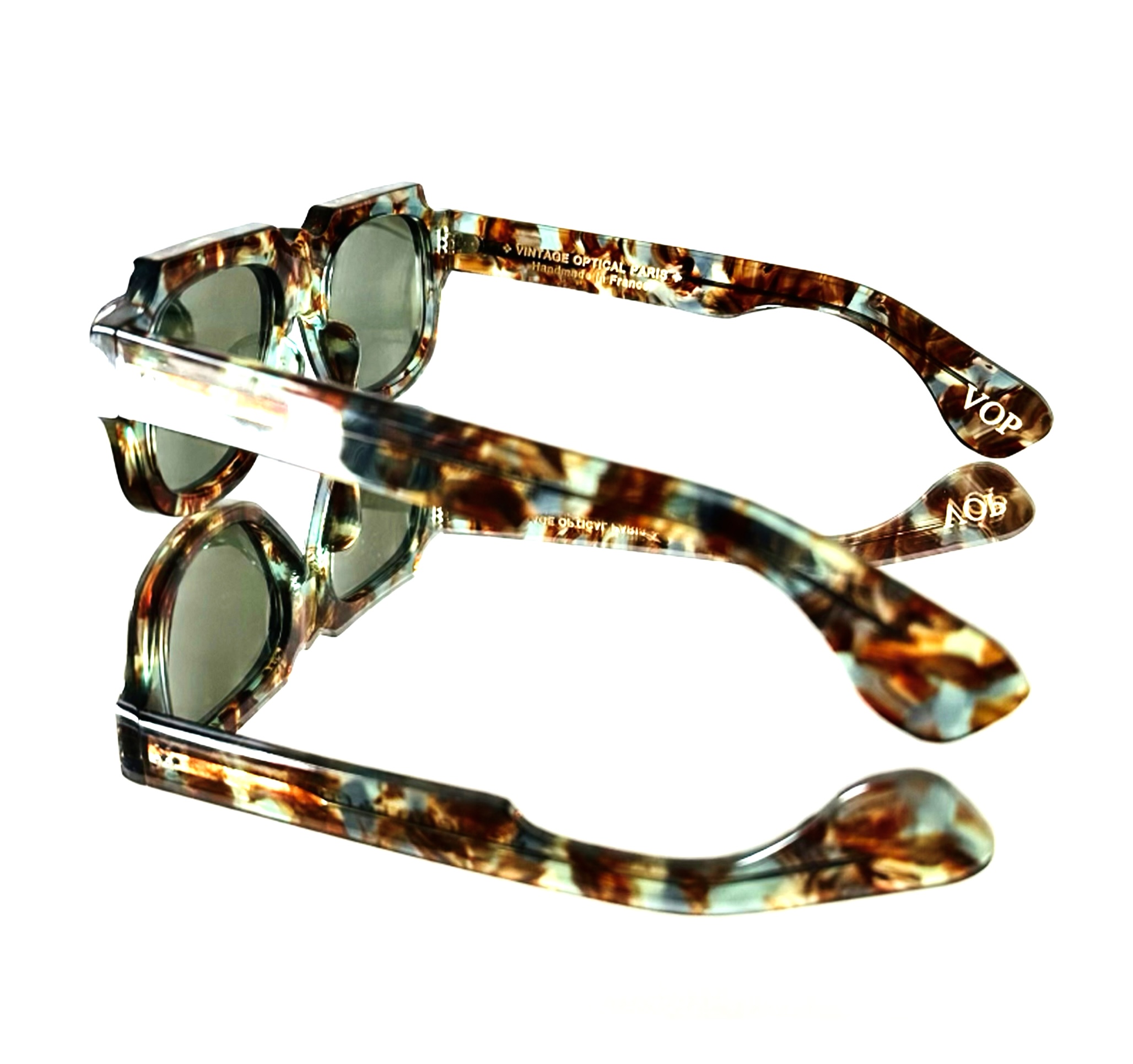 GARGOYLE VOP GREEN BROWN VINTAGE OPTICAL PARIS