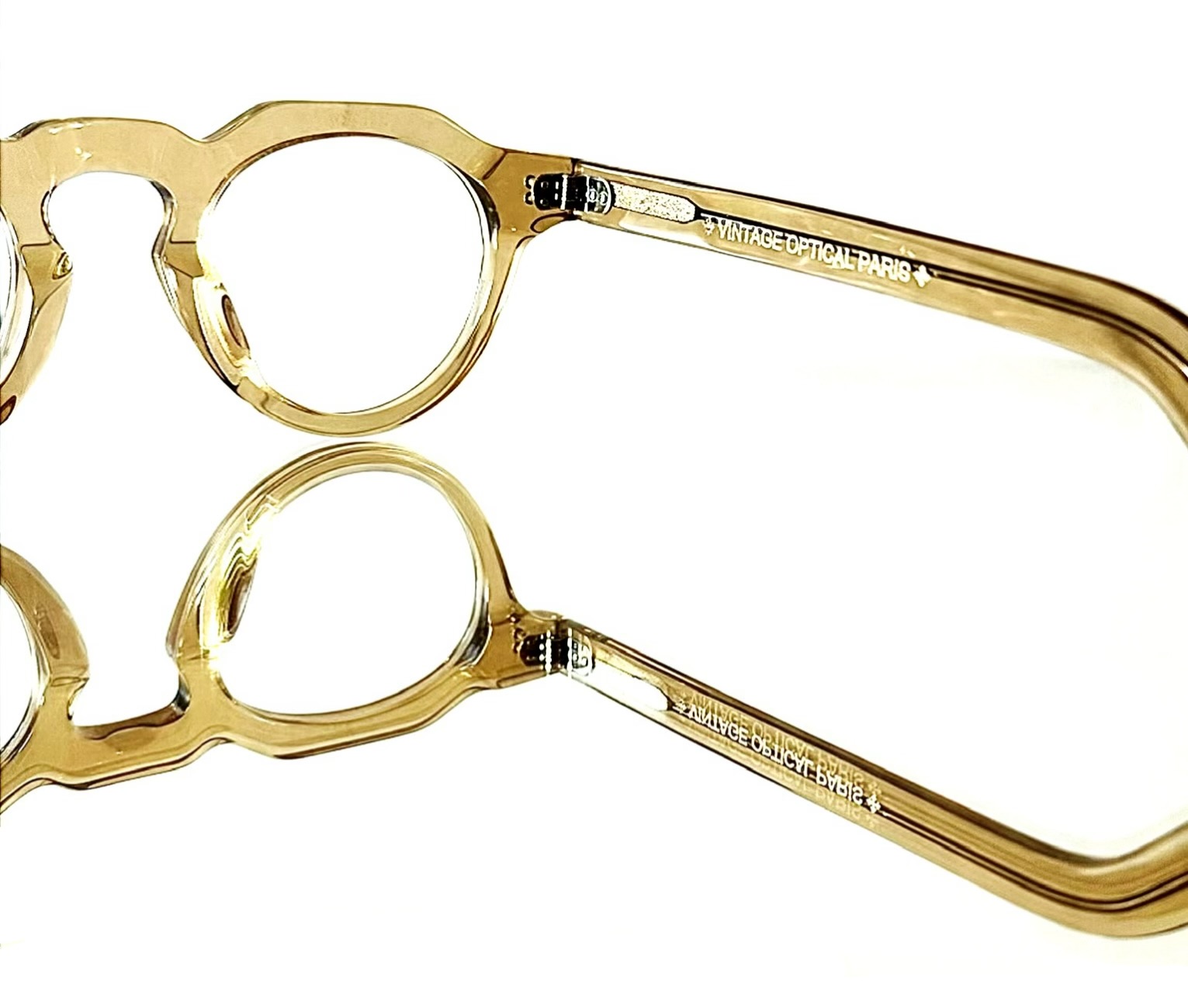 Crown Panto Champagne Vintage Optical Paris
