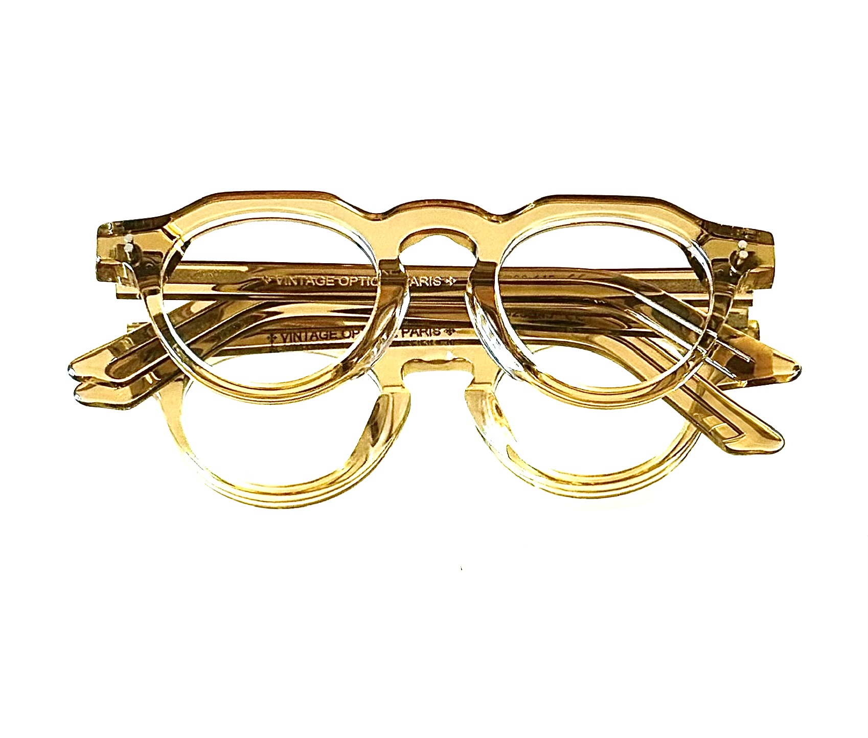 Crown Panto Champagne Vintage Optical Paris